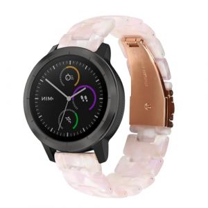Bracelet en R&eacute;sine pour Garmin Vivoactive 5 Bracelet de Montre, avec M&eacute;tal Pli&eacute; Fermoir pour Femme Homme R&eacute;glable Color&eacute;e Bande de Rechange Compatible avec Garmin Vivoactive 5 Sangle (16) (Kemikeji, neuf)