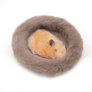 DONGKER Lit pour Hamster,5,5" en Peluche Ronde Douce pour Cochon d'Inde,Tapis de Sommeil Chaud pour Hamster,H&eacute;risson,Ecureuil,Cochon d'Inde,Rat,Oiseau et Autres Petits Animaux (AILOVA, neuf)