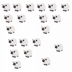 YOUDALIS 20 Mini Mouton Miniatures Statues en R&eacute;sine Jardin Ext&eacute;rieure Ornements pour Jardin D&eacute;cor Balcon Decoration Dint&eacute;rieur (YOUDALIS, neuf)