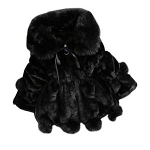 Nemopter Manteau Fille Veste B&eacute;b&eacute; Fille Fausse Fourrure Encapuchonn&eacute; Manteau Veste Cap Manteau Poncho (Nemopter, neuf)