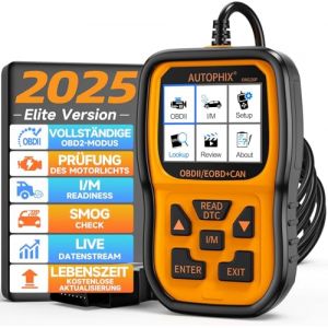 AUTOPHIX OM126P OBD2 Lecteur de Codes Lecteur Code Voiture Multimarque avec Fonctions OBD2 Complètes Lecture/Suppression du Code d'erreur Smoke Test pour Toutes Les Voitures OBDII après 1996 (Maxcico, neuf)