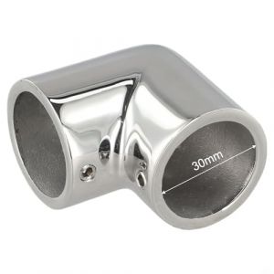 Raccord de main courante en acier inoxydable pour bateau - Connecteur coudé - 22 mm, 25 mm, 30 mm - Pour système de garde-corps de pont (30 mm) (luckymore, neuf)