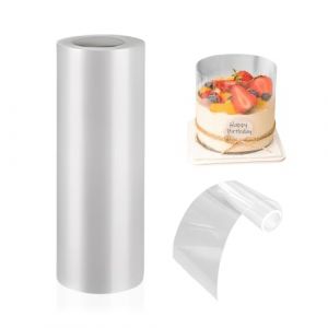 HMCEY Rhodoid Patisserie 10 M X 20 CM,Feuilles de Rhodoide Transparent Patisserie,Film pour Moule &agrave; G&acirc;teau,Film Bordure Gateau R&eacute;utilisable,Accessoire D&eacute;coration G&acirc;teaux pour Entourer Les G&acirc;teaux (EASYFLOW TRADE LTD, neuf)