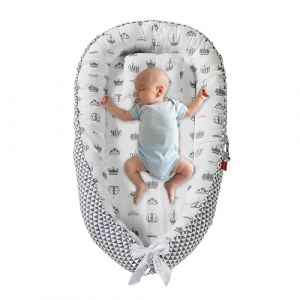 R&eacute;ducteur de Lit B&eacute;b&eacute; 85x50cm en Coton, Nid B&eacute;b&eacute; Portable, avec Bords de Protection, pour Nouveau-n&eacute;, Couffin de Voyage Portable, Insert Amovible Lavable (C) (TELERAR STORE S.R.L., neuf)