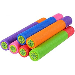 KAHEIGN 6Pcs Pistolets &agrave; Eau pour Tout-Petits, 33cm Pistolet &agrave; Eau en Mousse De Couleurs M&eacute;lang&eacute;es Jouets De Plage Pistolet &agrave; Eau Jet d'eau pour Party Favors Pool Garden Outdoor (6 Couleurs) (KAHEIGN-EU, neuf)