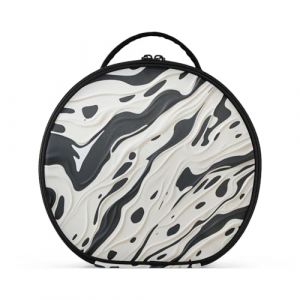 Motif De Vache Abstrait Créativité Trousse Sac Cosmétique Circulaire de Maquillage Pochette Sacs avec Cloisons Amovibles pour Voyage Filles (HULAHULA, neuf)