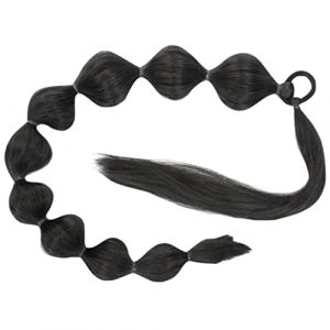 minkissy queue de cheval bulle extensions de cheveux cheveux humains perruques tressées hair charms hair toppers queue de cheval longue bulle rallonge de queue de cheval Black (Prettbeauty, neuf)