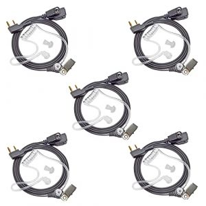 HYSHIKRA Oreillette de s&eacute;curit&eacute; Compatible avec Kenwood Baofeng UV5R 888S UV-82HP BF-F8HP Retevis Talkie-walkie 2 Broches (5 pi&egrave;ces) (NARadio, neuf)