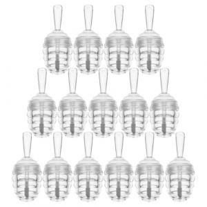 SEWACC Tube de Gloss &agrave; L&egrave;vres Rechargeable 15 Pcs Mini Flacon Transparent en Plastique Format Voyage L&eacute;ger pour DIY Gloss Huile &agrave; L&egrave;vres Maquillage pour Cr&eacute;ation Personnalis&eacute;e (Quick Research Sha, neuf)