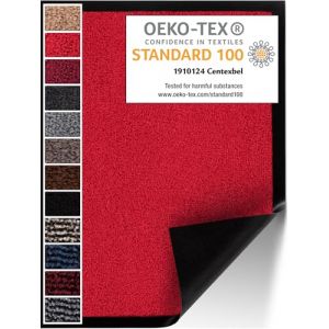 Carpet Diem Paillasson Interieur Entree 90x150 cm en Rouge I Tapis Entree Interieur Absorbant pour Une entrée Propre I Antidérapant& Entretien Simple I Fabriqué en EU (Kramer Trading, neuf)