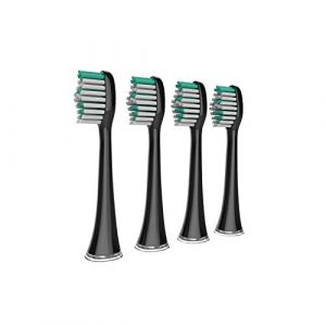 CREATE/TÊTES DE RECHANGE/Noir/Pack de 4 têtes de rechange pour la brosse à dents à ultrasons SONIC PEARL (CREATE, neuf)