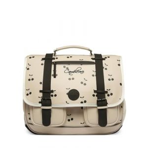 Cameleon Cartable scolaire Beige 41cm Vintage North avec 3 compartiments - Idéal pour l'école primaire et la rentrée scolaire en CM1 et CM2 pour fille et garçon (caméléon, neuf)