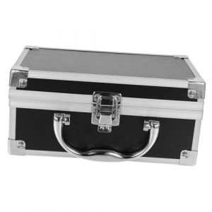 iplusmile Mallette Alliage Aluminium Noire Petite &Eacute;tui de Rangement Cosm&eacute;tique Portable Bo&icirc;te de Rangement pour Maquillage Outils et Accessoires Valise Robuste pour Professionnels et Usage (Cosy & U, neuf)