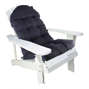 Coussin de Chaise Adirondack, Coussin de Salon Capitonn&eacute; pour Patio Int&eacute;rieur et Ext&eacute;rieur &agrave; Dossier Haut, Imperm&eacute;ables et R&eacute;sistants aux UV Coussins de Si&egrave;ge pour Meubles de Jardin ( Color : Navy Blu (zhixingwangluokeji, neuf)