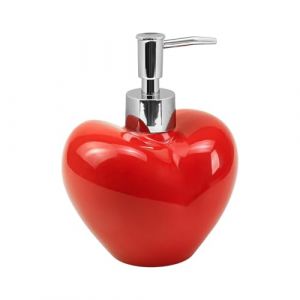 Distributeur de lotion Flacon de savon/lotion rechargeable en forme c&oelig;ur avec pompe plastique - D&eacute;coration int&eacute;rieure Bouteille de savon multi-usages (JanTeresa, neuf)