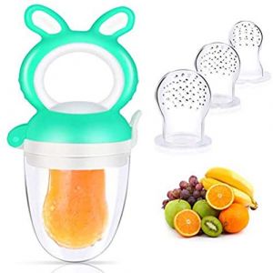 Surenhap T&eacute;tine en silicone pour la d&eacute;couverte de l&rsquo;alimentation solide (fruits, etc.) (SHUJILIN, neuf)