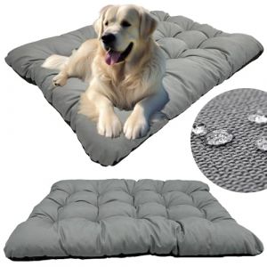 KING DOG Panier pour Chien Grande Taille Imperméable - Coussin Chien de Tissu Oxford, XL 120 x 80 cm, Tapis Idéal pour Chien, Matelas Lit Chien Lavable, Gris (AIO FACTORY GmbH, neuf)