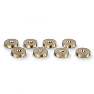 PrecisionGeek &ndash; Pointes de d&eacute;couplage pour Haut-parleurs (&Oslash;20 mm | Forme Mince | Laiton Massif, Lot de 8) &ndash; Pointes HiFi antivibrations pour Enceintes, subwoofers et amplificateurs (PrecisionGeek, neuf)