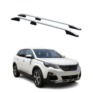 Barres de Toit longitudinales Compatible avec Peugeot 3008 2013-2016 Aluminium Gris (omacfrance, neuf)
