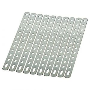 tomzz Audio 2400-031 Bande perfor&eacute;e Rail perfor&eacute; en m&eacute;tal Set de 10 pi&egrave;ces 192x16mm pour diverses utilisations Version Stable (tomzz, neuf)