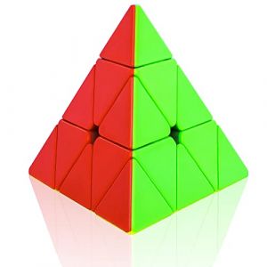 Cooja Pyraminx Speed Magic Cube Pyramide Puzzle Magique Cube de Vitesse sans Autocollant, Durable Lisse Rapide Facile à Tourner Jouets pour Garçons Filles (NEOYUVI LIMITED, neuf)
