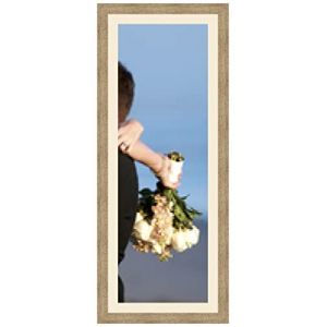 Cadres Photos pêle mêle multivues Ivoire 1 Photo(s) 30x90 Passe Partout, Cadre Photo Mural 35x95 cm Naturel Beige, 3.5 cm de Largeur (RK Cadres, neuf)