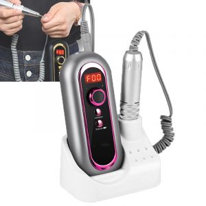 Perceuse à Ongles Rechargeable/enfichable 30000 Tr/min, Mini Meuleuse à Ongles électrique Portable, Perceuse à Ongles électrique à Brosse En Carbone, Facile à Transporter,Gray-rechargeable (TaiYuanShiPinRuiShengYuanKeMaoYouXianGongSi, neuf)