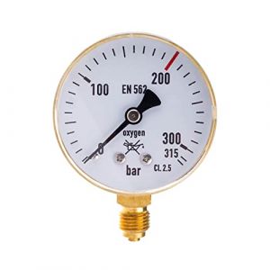 THERMIS Manomètre de soudage 404 | Manomètre de soudage pour la mesure de pression de gaz techniques | Entrée (0-315 bar) | Connexion inférieure (THERMIS, neuf)
