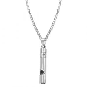 SJJJS Sifflet d'Urgence en Titane, Pendentif EDC, Collier pour Randonnée, Pêche, Camping, Sac à Dos, Boîte de Nuit (COSUN99, neuf)
