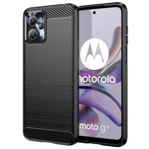 Folmecket Coque Motorola Moto G13/G23, Fibre de Carbone Résistant aux Rayures, Absorption des Chocs Souple en Caoutchouc TPU Housse de Protection pour Moto G13/G23 6.5" Noir (Folmecket, neuf)