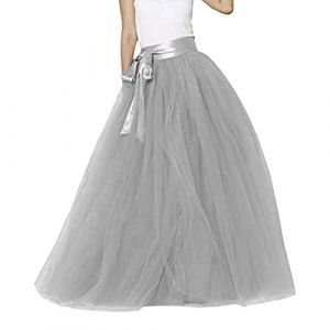 PINTUTU Jupe Longue Tulle Femme Vintage Jupes Tulles Deguisement Tutu de Danse Jupe Tutu Bouffante Adulte Jupon Long Mariage Princesse Tutu Ballet Classique Mariage Cadeau Femme (PINTUTU SEXY, neuf)
