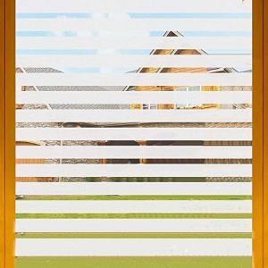 Cinbee - Film de fenêtre autocollant - Protection contre les UV pour fenêtre - Film à rayures, en verre dépoli - Pour la maison, le bureau (60 x 200, motif rayures) (Cinbee, neuf)