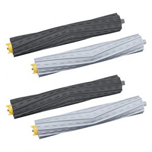 DrRobor 2 Kit Brosses en Caoutchouc pour iRobot Série 800 & 900 Aspirateur Robot, Brosse à Rouleau de Rechange pour Roomba 850 860 861 866 870 880 890 960 980 (DrRobor Official Store-EU, neuf)