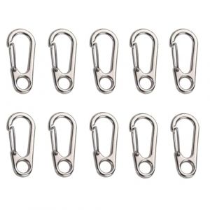 Mini Mousqueton,Mini Mousqueton Porte Clé,Mousqueton Escalade,Mousqueton Porte Cl,Mousquetons Escalade,Petit Mousqueton,Mousquetons Porte Clefs pour Camping/Randonnée/Escalade,10 PPC (QANEASS, neuf)