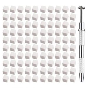 WeddHuis 100pcs &eacute;ponge pour art des ongles,pinceau m&eacute;tallique,mini &eacute;ponges rempla&ccedil;ables,outils de rendu pour art des ongles,avec blocs pinceau,&eacute;ponge pour art des ongles d&eacute;grad&eacute; (UAB LIDMIBI LT, neuf)