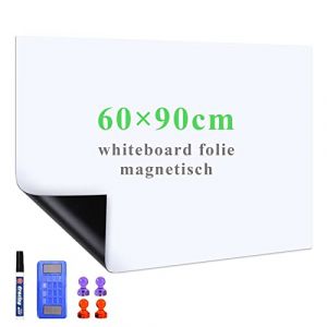 Lyzzxi Papier Tableau Blanc Magn&eacute;tique, 60&times;90cm Adhesif Tableau Blanc Effacable Autocollant, Avec Marqueur et Effaceur Magn&eacute;tique, Tableau Aimant&eacute; Mural Film pour surfaces lisses, Pour l'&eacute;cole (Tianfy Official, neuf)