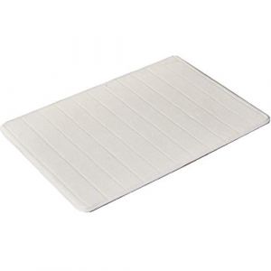 VSUSN Tapis de Salle de Bains Tapis de Bain antidérapant en Mousse à mémoire de Forme pour Salle de Bain, Microfibre (Blanc, 40 x 120 cm) (LiGG, neuf)