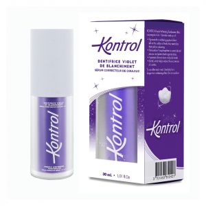 Dentifrice Violet de blanchiment Kontrol - Sérum Correcteur de Couleur 30ml pour un Sourire Lumineux (Para Santé Services, neuf)