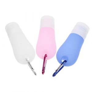 WRITWAA Flacon de Voyage Souple Rechargeable Flacon de Shampoing Vide Silicone Distributeur de Produits Cosm&eacute;tiques Portable Couleur Al&eacute;atoire (Saieli, neuf)