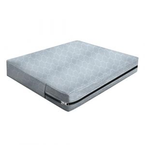Housse Coussin Exterieur Impermeable, Housse Siège Canapé Protection Complète avec Fermeture Éclair, Amovibles Housse Assise Salon De Jardin Terrasse Caravane (Grey Print,60×55×10cm) (YUNDU, neuf)