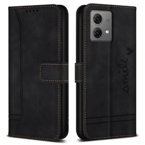 Bravoday Coque pour Motorola Moto G84 5G / Moto G84 5G, Etui Cuir avec Magnetique, Flip Pochette Housse pour Motorola Moto G84 5G / Moto G84 5G, Noir (Bravoday, neuf)