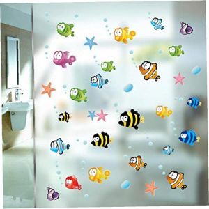 Poisson Cartoon Starfish Bubble Wall Sticker pour Enfants Chambres Nursery Salle De Bain Enfants Chambre Décoration Stickers Muraux (YUNMAIG, neuf)