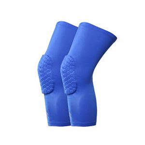 AUXDIQ Manchettes de Jambes Homme Femmes Genouill&egrave;re de Compression Manchons de Compression Jambi&egrave;re Manchon de Jambe Bleu Taille L (AUXDIQ, neuf)