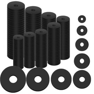 SUpoetry 160Pcs Rondelle Caoutchouc, Entretoise C-aoutchouc, J-oint Plat C-aoutchouc, Diamètre 5/12/16/18/20/25/30mm, Jeu de Joints Plats, Joint Plat en Caoutchouc à Vis Étanche Résistant à l'Usure (SUpoetry, neuf)