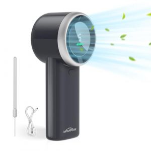 WHATOOK Ventilateur Turbo Portable Puissant : 13500 tr/min Refroidissement Instantané,Recharge USB Rapide 2H,Mini Ventilateur à main Personnel avec 5 Vitesses,Écran HD pour Voyage/Sport/Plage(Noir) (Shenzhen OuMeiHui Technology Co., Ltd, neuf)