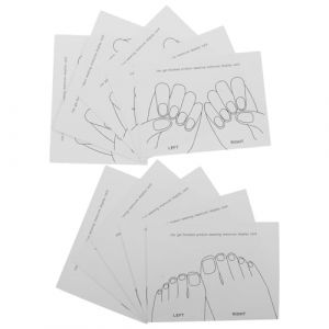 Hohopeti Pr&eacute;sentoir D&rsquo;ongles Main et Pied 40 Pi&egrave;ces, Cartes D&rsquo;entra&icirc;nement R&eacute;utilisables pour Nail Art en Carton Robuste, Nuancier Vernis &agrave; Ongles Salon, Panneau D&rsquo;affichage (Ingrid GL, neuf)