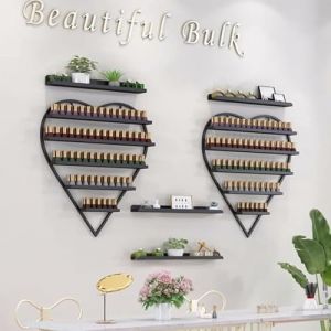 Pr&eacute;sentoir de Vernis &agrave; Ongles, Support mural for vernis &agrave; ongles, affichage esth&eacute;tique for vernis &agrave; ongles, support organisateur multifonctionnel for magasin de beaut&eacute;/ongles(Black,6 Sets) (daixianronglebaihuozhan, neuf)