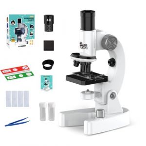 LOMUG Microscope pour enfants, exp&eacute;riences de microscope portable, jouet pour enfants &agrave; partir de 8 ans, microscope pour enfants 200 x 4800 loupes de tasse, cadeaux de laboratoire de biologie pour (JINGMEI-UK, neuf)