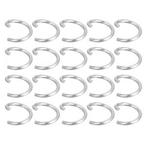 QUARKZMAN 100Pcs Anneaux Bris&eacute;s Ouverts, 10mm Anneaux en Acier Inoxydable pour la Fabrication de Bijoux, R&eacute;paration de Colliers, Argent&eacute; (QUARKZMAN, neuf)