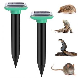 R&eacute;pulsif Taupe Solaire &agrave; Ultrason, RosyFate Lot de 2 Anti Taupe, Anti Taupe Solaire Vibration Et Ultrasons, IP66 Imperm&eacute;able, R&eacute;pulsifs Solaires pour Taupes (RANONE, neuf)